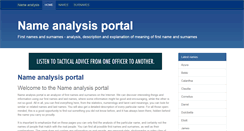 Desktop Screenshot of name-analysis.com