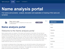 Tablet Screenshot of name-analysis.com